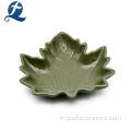 Plaque de feuilles en céramique feuille d&#39;érable personnalisée